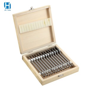 13PCS 6-25mm Wood Spade Drill Bit Set With Wooden Case For DIY Woodworking Carpenters