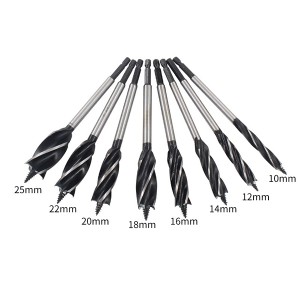 11PCS Woodworking Auger Drill Bits Set 4Flutes Hex Shank