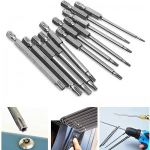 11PCS 1/4″ Hexagonal Drive Torx Power Bit Star Head Screwdriver Bit Set Tool