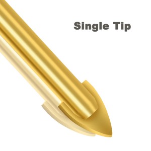 Hexagonal Shank Cross Twist Triangle Drill Bits Carbide For Glass Tile
