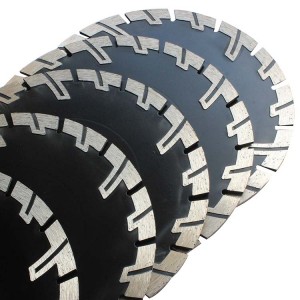 Diamond Saw Blade T Segmented Dry Protective Teeth For Granite Stone Concrete Cutting