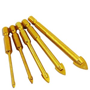 Glass & Tile Drill Bit 3-12mm Tungsten Carbide Single Tip With Hex Shank For Glass Ceramic
