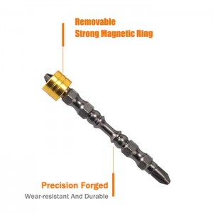 1/4″ Hex Shank 65mm Anti-slip Double Ended Phillips Screwdriver Bit With Magnetic Coil