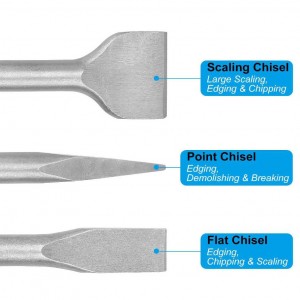 Factory Supply 18*280mm SDS Max Shank Hammer Drill Chisel Point Flat For Masonry Concrete Bricks Drilling