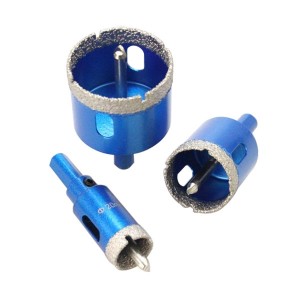 Factory Direct Triangle Shank Brazed Diamond Hole Saw With Positioning Drill Bit for Ceramic Tile Glass Core Drill Bit