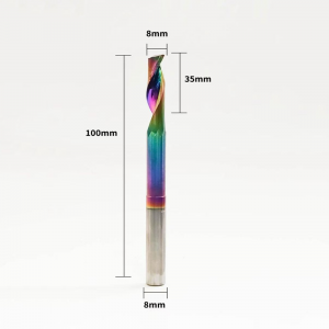 CNC Router Bit Single Flute Color Coating HSS Co Aluminum Milling Cutter