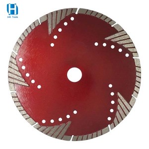 180mm Diamond Turbo Circular Saw Blade With Protective Teeth For Granite