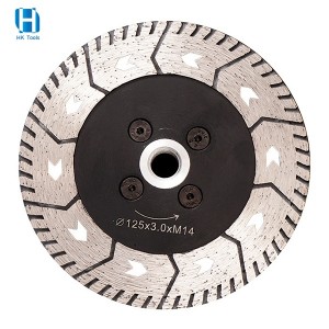125mm M14 Double-Sided Diamond Saw Blade Grinding Slice Sharp Type With Flange