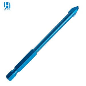 6/8/10/12mm Multi-purpose Hex Shank Ceramic Eccentric Dry Drill Bit For Glass Tile