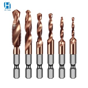 Metric Hex Shank Composite Machine Taps Set Cobalt Containing M6 M8 For Metal