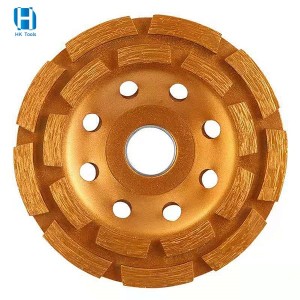 115mm Abrasive Double Row Diamond Cup Grinding Wheel For Granite /Marble /Concrete/Floor