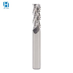 HRC55 Solid Carbide CNC Aluminium Router Bit 3 Flutes Roughing End Mill Cutters For Aluminum Alloy