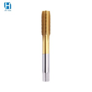 HSS 6542 Titanium Coated Straight Flute Machine Taps DIN371 DIN376 For Aluminium Alloy Copper