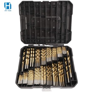 230PCS 1/16″-1/2″ HSS Titanium Coated Twist Drill Bits Set Jobber Length For Metal