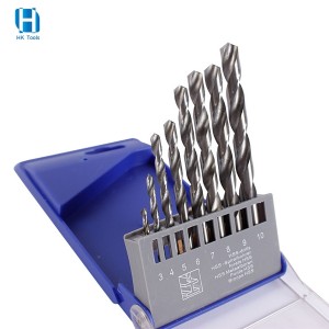 8PC HSS Straight Shank Drill Bit Set 3-10mm Plastic Box For Metal