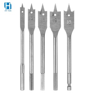 6-38MM Wood Spade Drill Bits R Flute Hex Shank For Woodworking