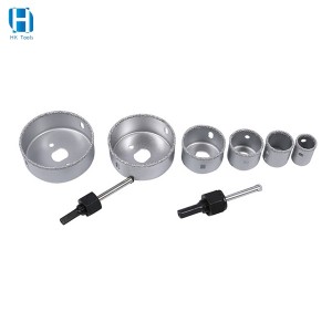 9pcs Diamond Coated Drill Bit Set Tile Marble Glass Ceramic Drilling Bits Carbide Hole Saw Set For Power Tools