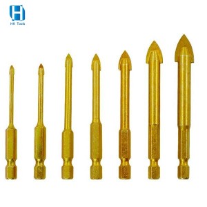 Glass & Tile Drill Bit 3-12mm Tungsten Carbide Single Tip With Hex Shank For Glass Ceramic