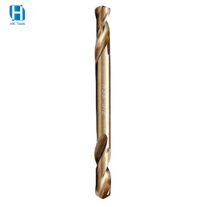 Amber Color HSS6542 Double Ended Twist Drill Bit For Aluminium Iron Metal Sheets