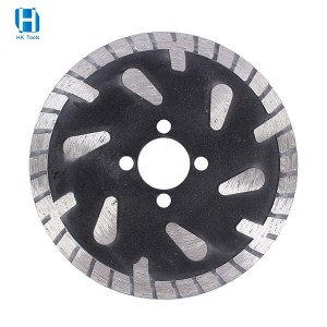 Water Drop Hot Press Turbo Rim Diamond Saw Blade For Marble Cutting