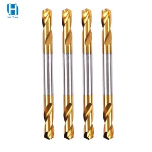 Fully Ground HSS Titanium Coated Double Ended Twist Drill Bit For Sheet Metal Drilling