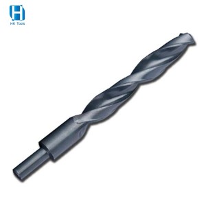 Black HSS Reduced Shank Twist Drill Bit For Metal Stainless Steel Aluminium Drilling