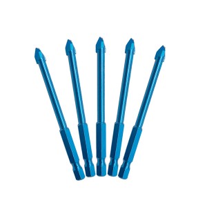 6/8/10/12mm Multi-purpose Hex Shank Ceramic Eccentric Dry Drill Bit For Glass Tile