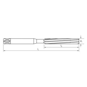 DIN206 HSS M2 Straight Shank Spiral Flute Hand Reamers 12mm For Metal Reaming