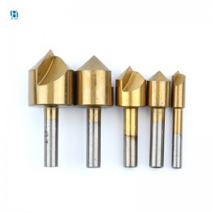 6 pcs HSS Countersink chamfer 5 flute 90 degree drilling bit set