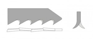 Ground and side set teeth