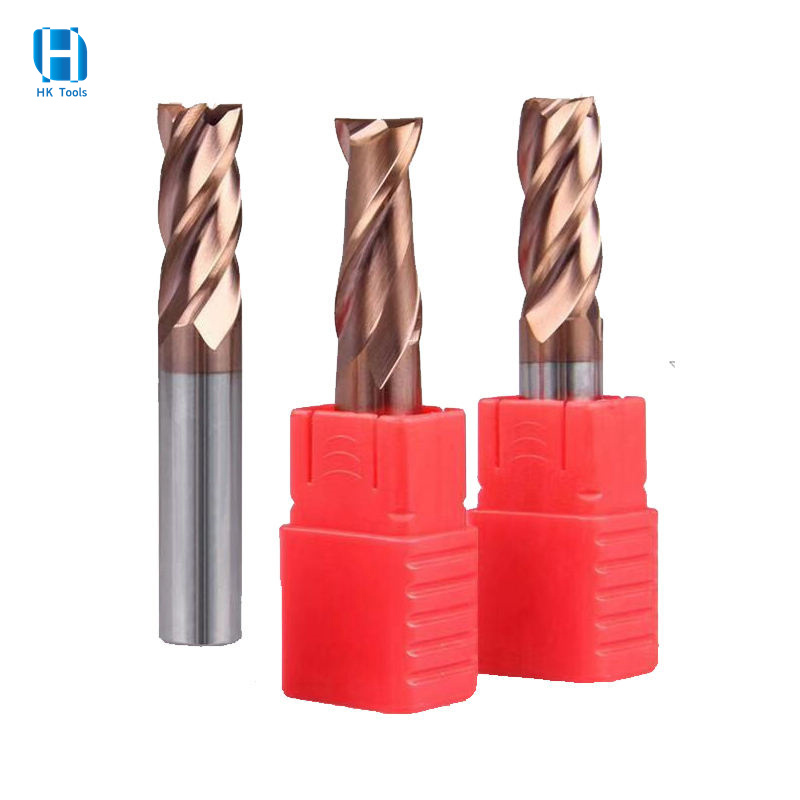 HRC 55 4 Flutes Square End Mill Safety Milling Cutters Populer
