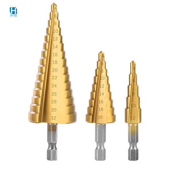 The best supplier hex shank HSS 4241/HSS M2/HSSM35Co step drill bits