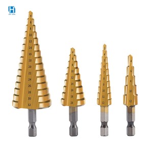 The best supplier hex shank HSS 4241/HSS M2/HSSM35Co step drill bits