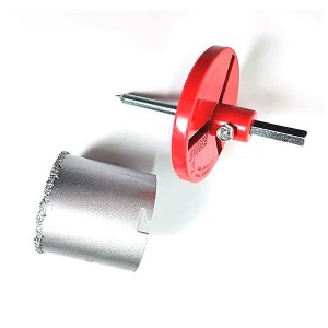 8PCS Grit Tipped Hole Saw Kit Concrete Drill Tool Tungsten Carbide For Tile Marble