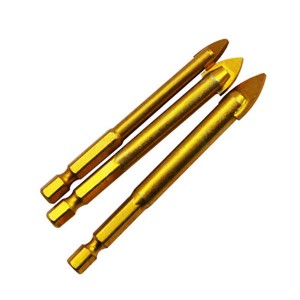 Haoke brocas para azulejos porcelanato 6mm Carbide Spear Tip Ceramic Porcelain Tile Glass Drill Bit for Glass Tile Cement
