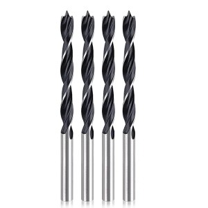 8pcs HSS Fully Ground Wood Brad Point Drill Bit Set for Wood Precision Drilling in Plastic Box