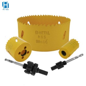 Hot Sale  HSS Bi-Metal Hole Saw Kit in Aluminium Case for Cutting Metal Wood Plastic