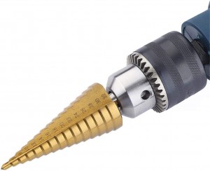 12mm Hss Titanium Hex Shank Steel Step Drill Bit