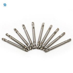 135 split point DIN338 fully ground bright finish HSS M35 double end twist drill bit for metal drilling