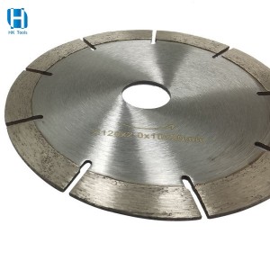 Mermer asfalt beton için kuru kesim için Sıcak Preslenmiş 105mm Segmentli Elmas Testere Bıçağı