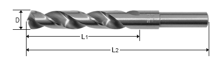 Reduced Shank Twist Drill Bit size