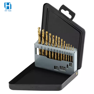 13PCS HSS Titanium Coated Left Hand Twist Drill Bit Set For Metal