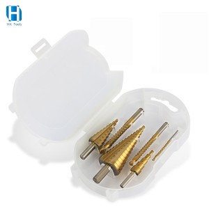 Step Drill Set 6PCS Triangular Shank Straight Slot For Hole Drilling