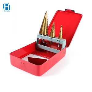 3Pcs Metric Hex Shank Straight Flute HSS Step Drill Bit Set
