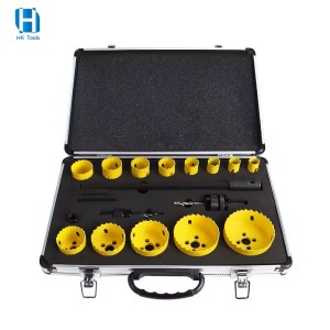 19PCS Bi-metal Hole Saw Cutter Kit 19-76mm Woodworking Hole Opener For PVC Board Gypsum Board