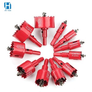 11PCS HSS Bi-Metal Hole Saw Set 16-53mm Woodworking Hole Opener Plasterboard Downlight