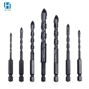 3-12mm Hexagonal Shank Cross Tips Glass&Tile Drill Bit For Tile Ceramic