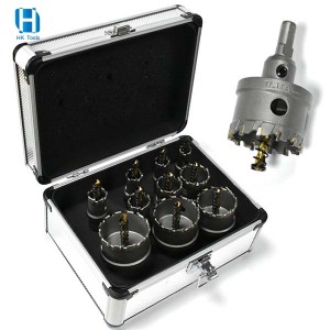 12PC TCT Hole Saw Set 16-53mm Carbide Tipped With Aluminium Case For Iron Sheet