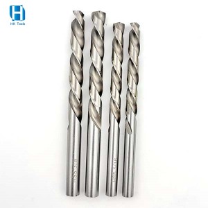 High Speed Steel Left Hand Straight Shank Twist Drill Bit For Metal Drilling