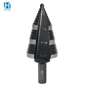 HSS6542/M2 Step Drill Bit With 3/8″ Hexagonal Shank  3/16″ to 1-3/8″ For Metal